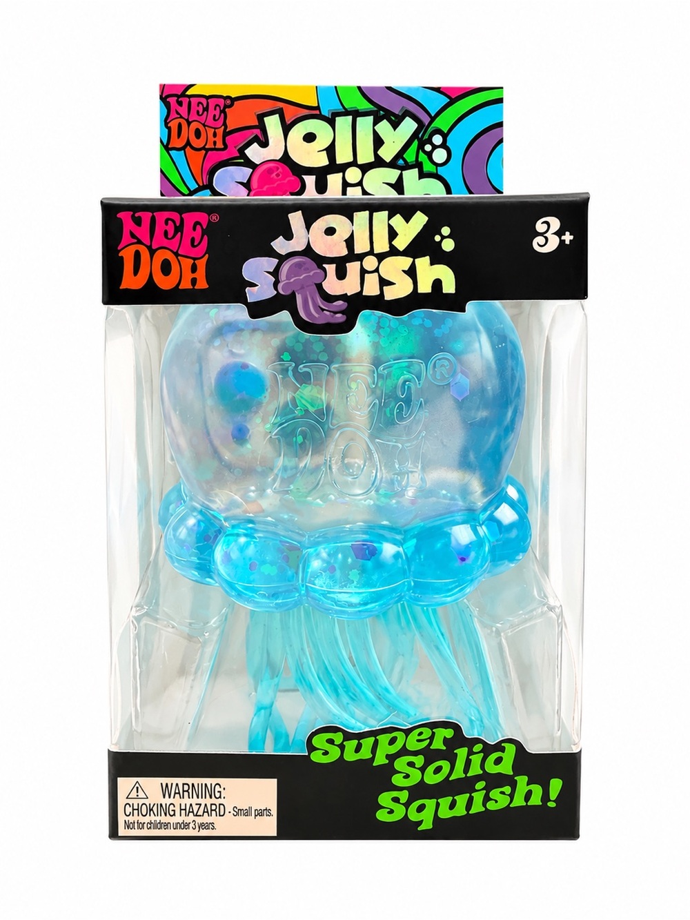 Needoh Jelly Squish - BLUE! Super Solid Squish Toy